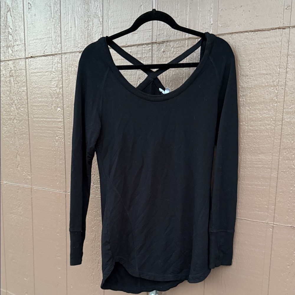 Athleta Black Long Sleeve Top